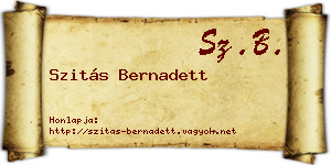 Szitás Bernadett névjegykártya